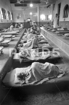 Aging mother teresa home for the destitute dying Stock Photos