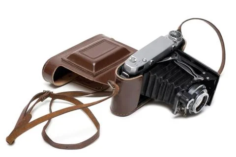 Aging photo camera Stock Photos