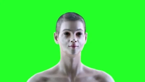 The aging process men render 3d  on a green background Stock Footage 81625021