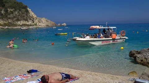 Agio Nikitas beach. Stock Footage 140521603