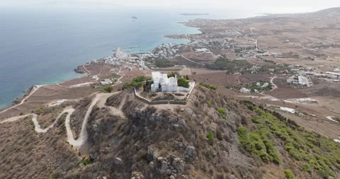 Agios Antonios Monastery Overlooking Paros Island Stock-Footage 291729563