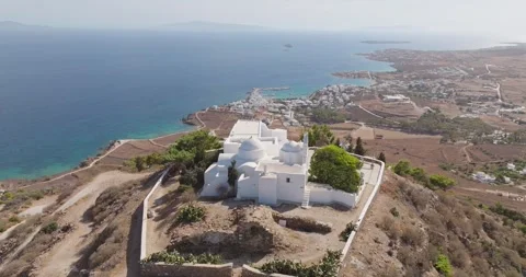 Agios Antonios Monastery Overlooking Paros Island Stock Footage 291731112