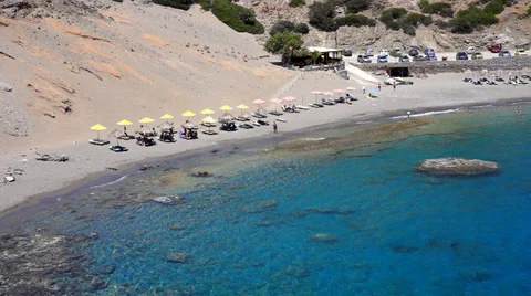 Agios Pavlos beach Stock Footage 39934037