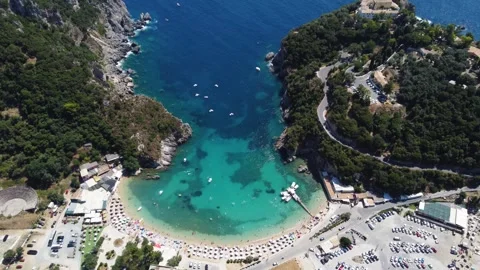 Agios Spiridon Beach, Corfu, Greece Vídeo Stock 331609564