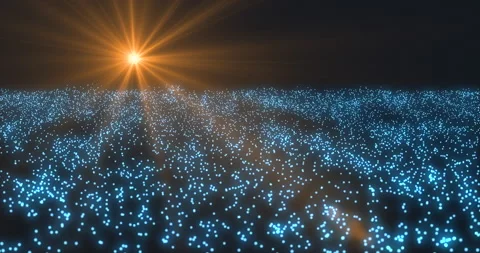 An agitated sea of particles Stock Footage 219411355