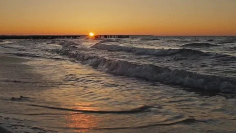 Agitated Sea Shore Video stock 72106989