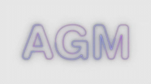 Agm neon effects, text animation on transparent background Vidéo 303616088