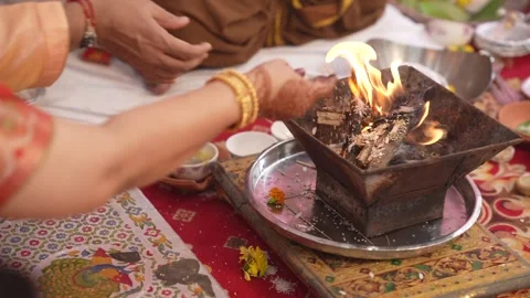 Agni Havan Kund Stock Footage 247262482