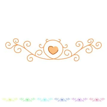 Agony wedding border ornament vector cartoon graphic Stock Illustration