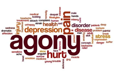 Agony word cloud Stock Illustration