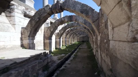 Agora ancient city Stock Footage 292720566