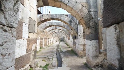 Agora ancient city 库存影片 292721587