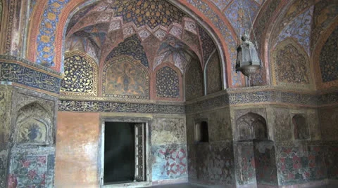 Agra Akbar's tomb interior Stock Footage 24656889