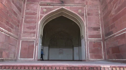 Agra Akbar's tomb interior  Stock Footage 24656972