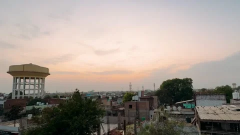 Agra city view from above Vídeo Stock 333572020