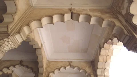Agra Fort Architecture Vídeo Stock 184573755