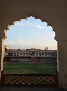 Agra fort interior Stock Photos