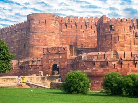 Agra Fort Keep Gate Stock Photos