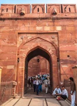Agra Fort Keep Gate Foto stock