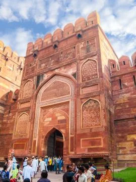 Agra Fort Keep Gate Stock Photos