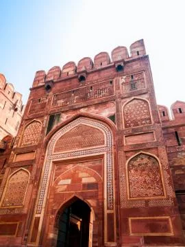 Agra Fort Keep Gate Stock Photos