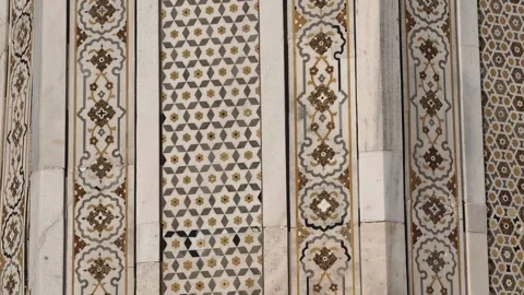 Agra, India: Lattice Pattern on Arch of Baby Taj Stock Footage 305164642