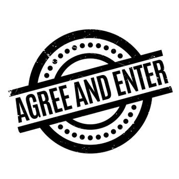 Agree And Enter rubber stamp Stock Illustration