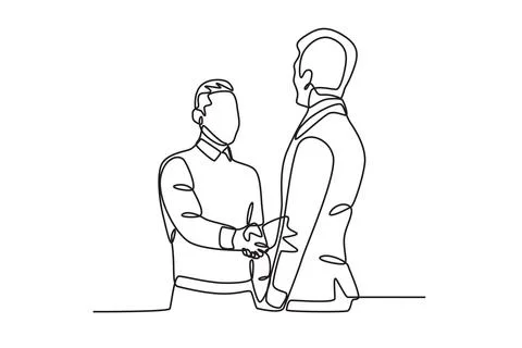 Agree to collaborate Stock Illustration