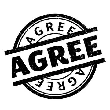 Agree rubber stamp Stock Illustration