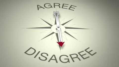Agree Versus Disagree Arrow 3D Animation Stock Footage 281058682