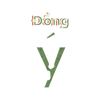 AGREED presented in Vietnamese isolated display type artwork with accent color g Stock Illustration