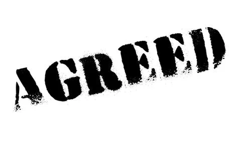Agreed rubber stamp Stock Illustration