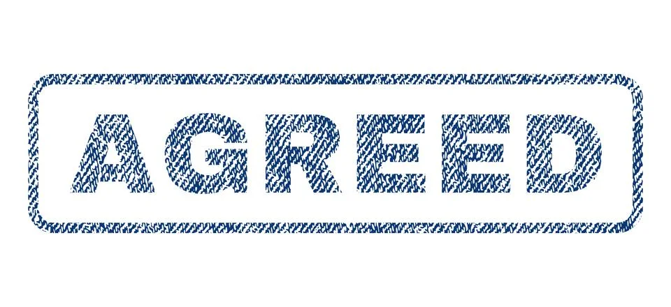 Agreed Textile Stamp Stock Illustration