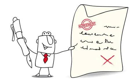 Agreement for the business Stock Illustration