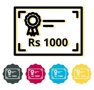 Agreement Certificate Icon Stock Illustration