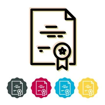 Agreement Certificate Icon Illustrazione stock