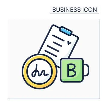 Agreement color icon Stock Illustration