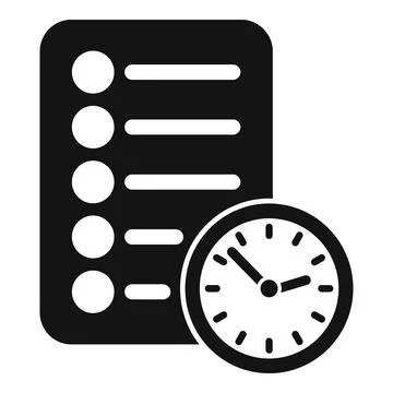 Agreement contract duration icon simple vector. Task deadline Illustrazione stock