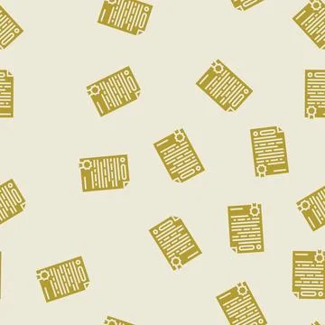 Agreement document file glyph seamless pattern Stock Illustration