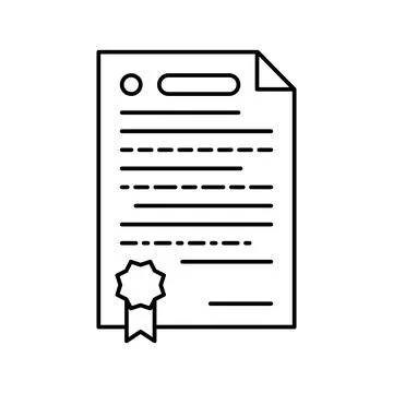 Agreement document file line icon vector illustration Stock Illustration