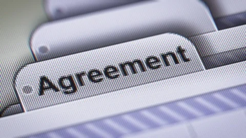 "Agreement" on The File. Stock Footage 73475902
