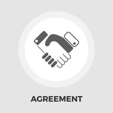 Agreement flat icon Stock Illustration