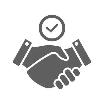 Agreement, hands, handshape icon. Gray vector graphics. Stock Illustration