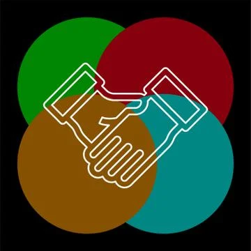 Agreement, handshake icon Stock Illustration