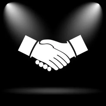Agreement icon. Internet button on black background.. Stock Illustration