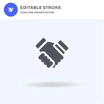 Agreement icon vector, filled flat sign, solid pictogram isolated on white, logo Illustrazione stock