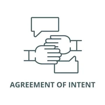 Agreement of intent vector line icon, outline concept, linear sign Stock Illustration