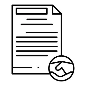 Agreement Line Icon Stock Illustration