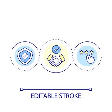 Agreement loop concept icon Illustrazione stock