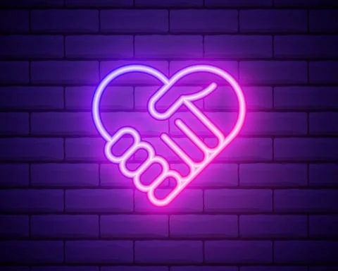 Agreement neon icon. Elements of Minimal universal theme set. Simple icon for Stock Illustration
